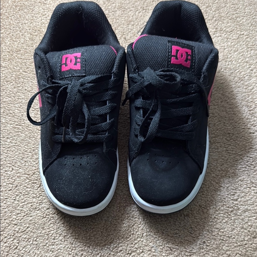 DC Black and Pink Sneakers with Skate Style